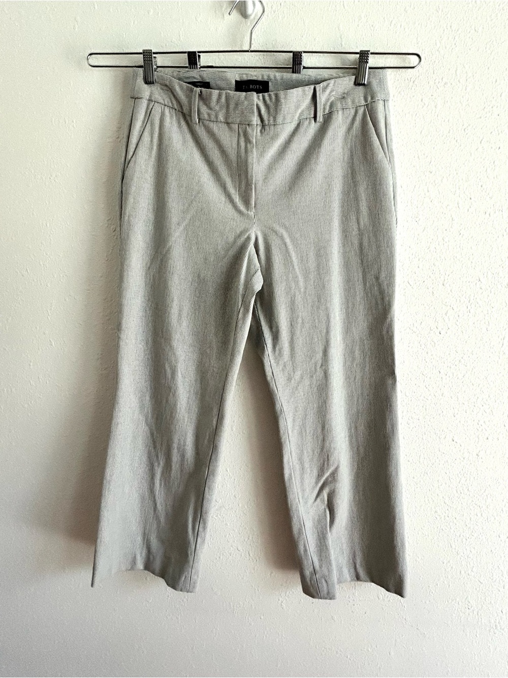 Talbots Newport Pants Petite Size 14P Blue Pinstripe Coastal Grandmother Luxury